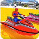 Superheroes Jet Ski Stunts: Top Speed Racing Games APK