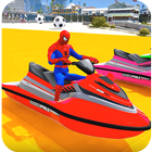 Superheroes Jet Ski Stunts: Top Speed Racing Games 圖標
