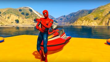 Superheroes Jet Ski Stunts: Game Balapan Kecepatan poster