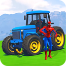 Superheroes Tractor Stunt Racing Games-APK