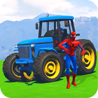 Superheroes Tractor Stunt Racing Games icône