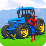 ”Superheroes Tractor Stunt Racing Games