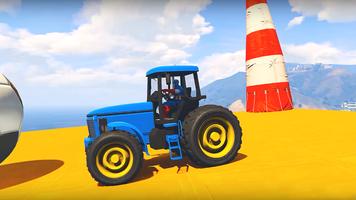 Superheroes Tractor Stunt Racing Games capture d'écran 1
