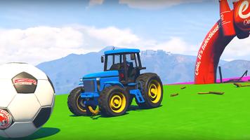 Superheroes Tractor Stunt Racing Games capture d'écran 2