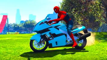 Superheroes Bike Stunt Racing Games capture d'écran 1