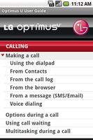 برنامه‌نما LG Optimus U User Guide عکس از صفحه