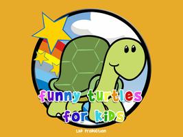 funny turtles for kids Affiche