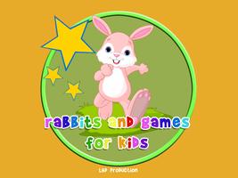 rabbits and games for kids पोस्टर