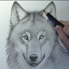 How to draw wolves ikon