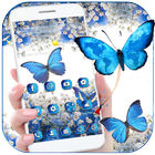 آیکون‌ Blue Butterfly Dream Theme Wallpaper