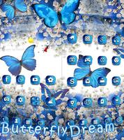 Bloem vlinder thema behang Flower Butterfly screenshot 2