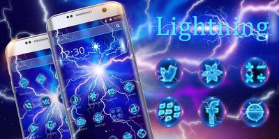 Neon Lightning Blue Laser Theme Screenshot 3