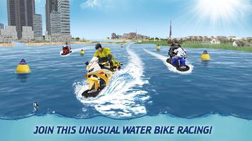 Water Bike Surfing Race: Miami Beach Stunts Ride Affiche