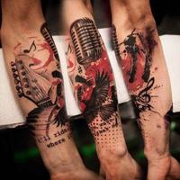 Music tattoos پوسٹر