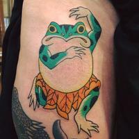 Lucky Frog Tattoo Cartaz