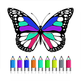 Coloring Book Of Butterfly icône