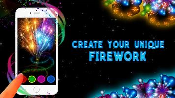 Fireworks. Augmented reality Affiche