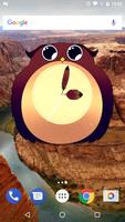Cute Owl Live Clock poster