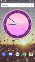 Pink Theme Clock Widget poster