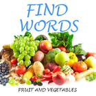 Find Word Fruits & Vegetables Name-icoon