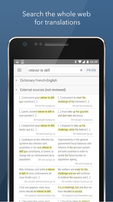 Dictionary Linguee screenshot 5