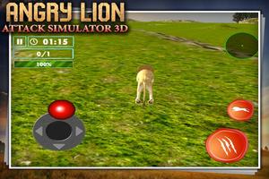 Angry Lion Attack Simulator 3D Affiche
