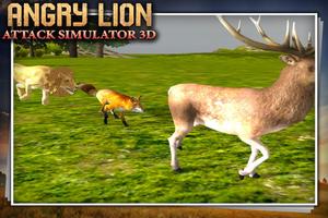 Angry Lion Attack Simulator 3D ảnh chụp màn hình 1