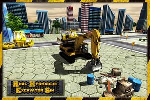 Real Hydraulic Excavator Sim Affiche