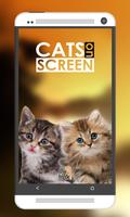 Cat Walks on Phone Screen: Funny Animation Affiche