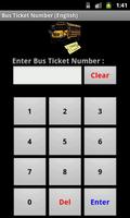 Bus Ticket Number (English) ポスター