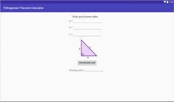 Pythagorean Theorem Calculator Screenshot 2