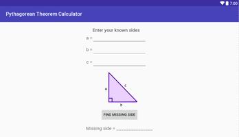 Pythagorean Theorem Calculator Screenshot 3