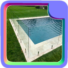 Conception de clôture de piscine en verre icône