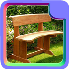 Wooden Garden Bench Design icon