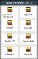 Ecuador Channel List TV Affiche