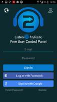 Listen2MyRadio Control Panel syot layar 1