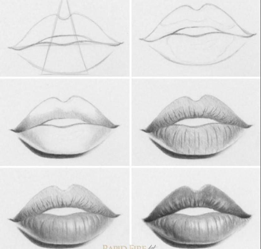 How To Make Lips Drawing - Design Talk