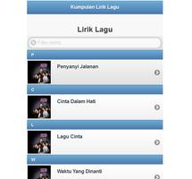 LIRIK LAGU POP INDONESIA اسکرین شاٹ 1