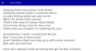 Lyrics Bruno Mars Affiche