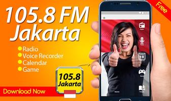 105.8 FM Jakarta Free Streaming Music Indonesia FM Plakat
