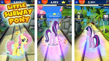 Little Subway Rush Pony Adventure MLP โปสเตอร์