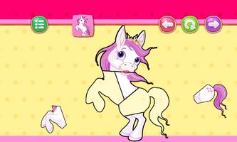 Puzzle games for Girls kids: princess and unicorns 海报