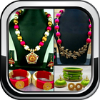 Silk Thread Jewellery Necklace Bangle Earring Idea icon