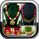 Silk Thread Jewellery Necklace Bangle Earring Idea icon