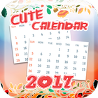 Cute Calendar 2017 HD Free أيقونة