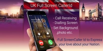 UK Full Screen Caller ID الملصق