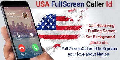 USA Full Screen Caller ID الملصق