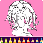 Little Mermaid Coloring ikon