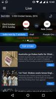 Live cricket score and News poster