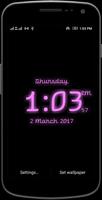 Neon digital clock free ภาพหน้าจอ 2